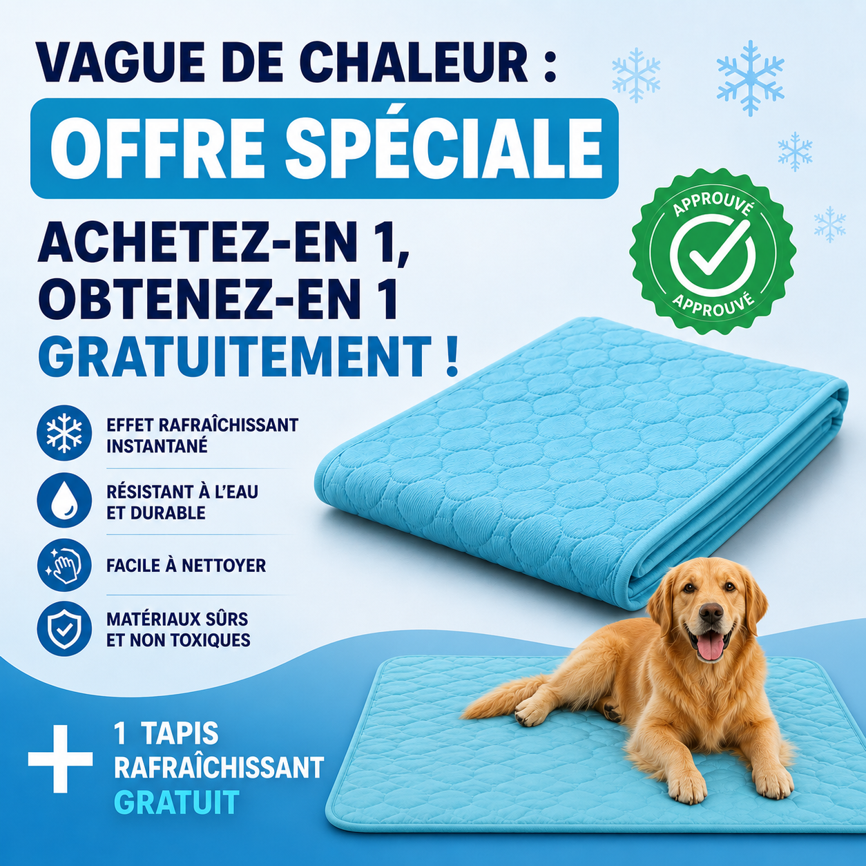 Tapis Rafraîchissant pour Chien  HubCanin™